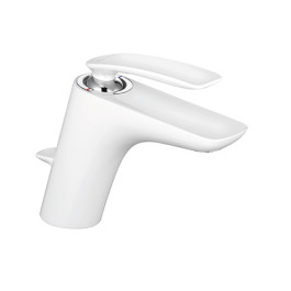 Kludi Balance Waschtisch-Einhandmischer 126mm mit Ablaufgarnitur, DN10, weiß/chrom 520239175