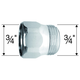 Neoperl Reduziernippel ADIA Messing verchromt, IG 3/4'' x AG 3/4'' 33816046