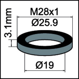 Neoperl Gummidichtung zu Innenteil zu 10 Stück, M28 19 x 25.9 x 3mm 78135596
