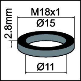 Neoperl Gummidichtung zu Innenteil M18 11 x 15 x 2.8mm 78137096