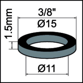 Neoperl Gummidichtung zu Innenteil 3/8''/M16 11x15x1.5mm 78138096