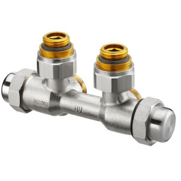 Oventrop Multiflex FQ Verschraubung für G 1/2 IG, Eck links, G 1/2 AG x 3/4 AG 1015874