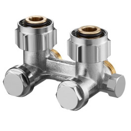 Oventrop Absperrwinkelverschraubung ZBU ''Multiflex F'', 3/4''ÜMx3/4''AG, zur Entleerung 1015944