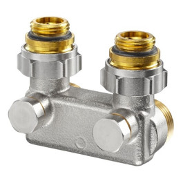 Oventrop Umlenkstück mit Absperrung Winkelform, 50mm, 1/2''AGx3/4''AG 1016463