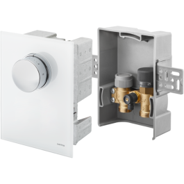 Oventrop Unibox TQ-RTL Thermostat, RTL, Q-Tech, Echtglas weiß 1022780