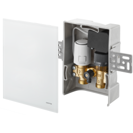 Oventrop Unibox TQ-RTL R-Tronic Thermostat, RTL, Q-Tech, R-Tronic, Echtglas weiß 1022782