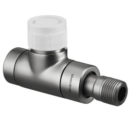 Oventrop Thermostatventil ''E'' DN15, 1/2'', PN10, Durchgang, Edelstahl-Design 1163182