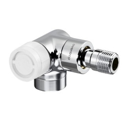 Oventrop Thermostatventil ''E'' DN15, 1/2'', PN10, Winkel-Eck links, verchromt 1163452