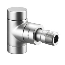 Oventrop Rücklauf Verschraubung ''Combi E'' DN15, 1/2'', PN10, Eck, Edelstahl-Design 1166082
