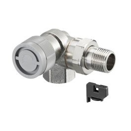 Oventrop Thermostatventil ''AQ'' DN10, Winkeleck links, mit ''Q-Tech'' 1183360