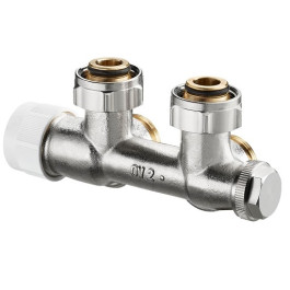 Oventrop Anschlussarmatur ''Multiblock T'' 3/4''ÜM x 3/4''AG, 2-Rohr, Messing, Eck 1184014