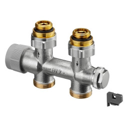 Oventrop Anschlussarmatur Multiblock TQ Durchgang, Rp 1/2 AG, mit ''Q-Tech'' 1184073