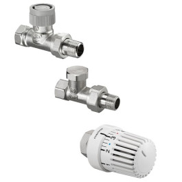 Oventrop Thermostatventil-Set, DN15 Durchgang, mit Uni LH, AQ, Combi 2 1703164