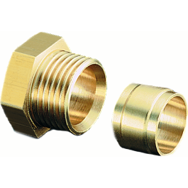 Oventrop Klemmringverschraubung ''Ofix-Oil''10mm 2-fach für Zweistrangfilter und ''Flexo-Block'' 2127052