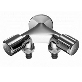 Schell Nebenanschluss-Doppelventil COMFORT RV, zwei Schlauchanschlüsse, 1/2'', chrom 033660699