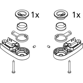 Kermi Set Lager unten für Pendeltür 2534008