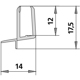 Kermi Dichtleiste 6mm R 2534043