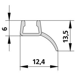 Kermi Dichtleiste 1216 8 Länge 2000mm 2534100