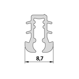 Kermi Dichtleiste für Gleittür 3-teilig (N2 STD) 2534101