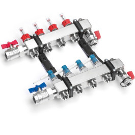 Taconova Fussbodenheizungs-Verteiler TacoSys Pro 12er 5.0 L KH3/4'' mit Topmeter Plus / Tacodrive Antrieb 288.6012.000