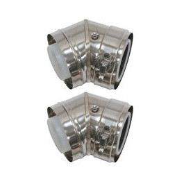 Vaillant Bogen 45 Grad, 80/125mm PP/Edelstahl für Fassadenverlegung konzentrisch 0020042757