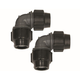 Vaillant Winkelkupplung 90 Grad, 2 Stück für PE-Rohr 40 x 3,7 mm für aroCOLLECT 0020112792