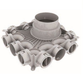 Vaillant Niedrigbau-Luftverteiler, für Luftschlauch rund 75/62mm 0020231945