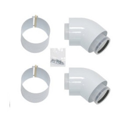 Vaillant Bogen 45 Grad Brennwert 60/100mm Luft-/Abgasführung, PP 303911
