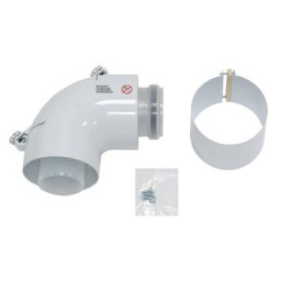 Vaillant Bogen 87 Grad Brennwert 60/100mm konzentrisch mit Reinigungsöffnung 303916