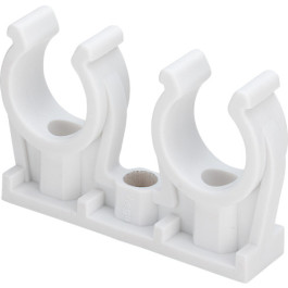 Viega Rohr-Clip 94826C2 doppelt in 15mm Kunststoff weiß 100056