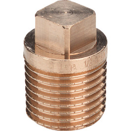 Viega Stopfen Rotguss 3291 mit Vierkant ohne Rand R3/8 281847