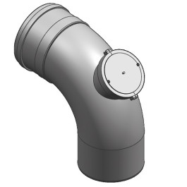 Viessmann Revisionsbogen D= 125 mm, 87 Grad aus PPs 7149966