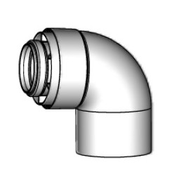 Viessmann AZ-Bogen D= 110/160 mm, 87 Grad aus PPs ZK02606