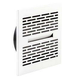 Kermi x-well Weitwurfauslass SA200 quadratisch aus Metall, weiß, NW 125 Y2403125010K