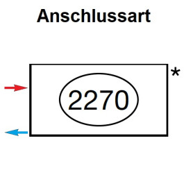 Zehnder Anschlussart 2270, Anschluss links für Charleston, Nabenabstand wählbar 2270