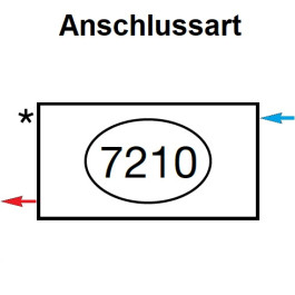 Zehnder Anschlussart 7210, wechselseitig rechts für Charleston, Anschluss 2-Rohr mit externem Ventil 7210