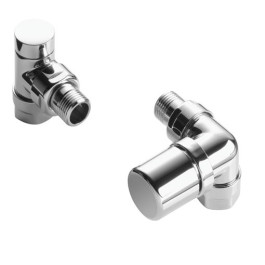 Zehnder Ventilkörper Set G Winkeleckform rechts, chrom mit M30x1,5 Gewindeanschluss für Thermostatkopf 838988