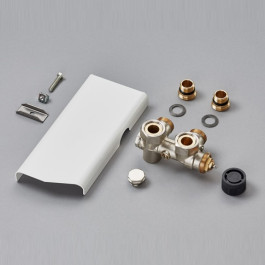 Zehnder Zehnder Anschluss-Armatur Blende lang weiß RAL 9016, für Yucca+W 976031