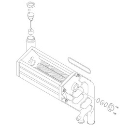 Bosch Wärmetauscher 43W mit Dichtung 73032