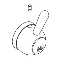 Hansgrohe Griff Axor Carlton Wandarmatur chrom/gold optik 17491090