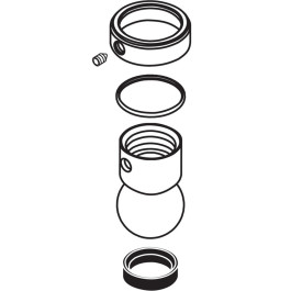Hansgrohe Gelenkkugel mit Sicherungsring satinox 98941810