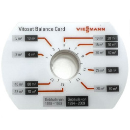 Viessmann Einstellkarte Vitoset Balance für den vereinfachten hydraulischen Abgleich 7711160