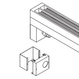 Kermi Fußkonsole mit Ventildurchbruch ZB0227