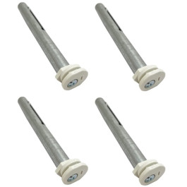 Zehnder Set BKE, 4x BKE 160mm verzinkt, Kunststoff weiß 766432