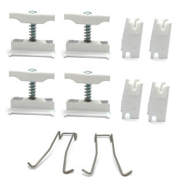 Zehnder Befestigungs-Set CVD, 4x CVD 0+BH weiß weiß RAL 9016, für Charleston-Radiatoren 774401