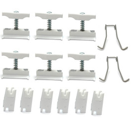 Zehnder Befestigungs-Set CVD, 6x CVD 0+BH weiß weiß RAL 9016, für Charleston-Radiatoren 774601