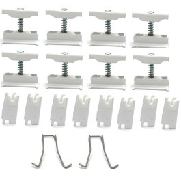 Zehnder Befestigungs-Set CVD, 8x CVD 0+BH weiß weiß RAL 9016, für Charleston-Radiatoren 774801