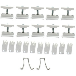 Zehnder Befestigungs-Set CVD, 10x CVD 0+BH weiß weiß RAL 9016, für Charleston-Radiatoren 774901