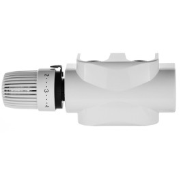 Kermi eccolution Einrohrhahnblock links, Unterbau mit Thermostatkopf DX ZV01020002