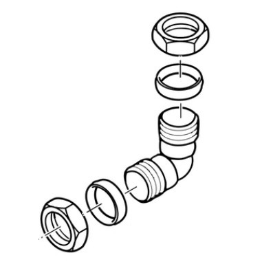 Buderus Winkelverschraubung 22x22mm 7098260 | wärme24.de 